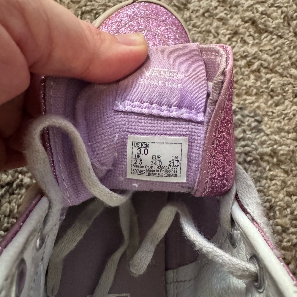 Vans Kids Sparkly Pink Sneakers